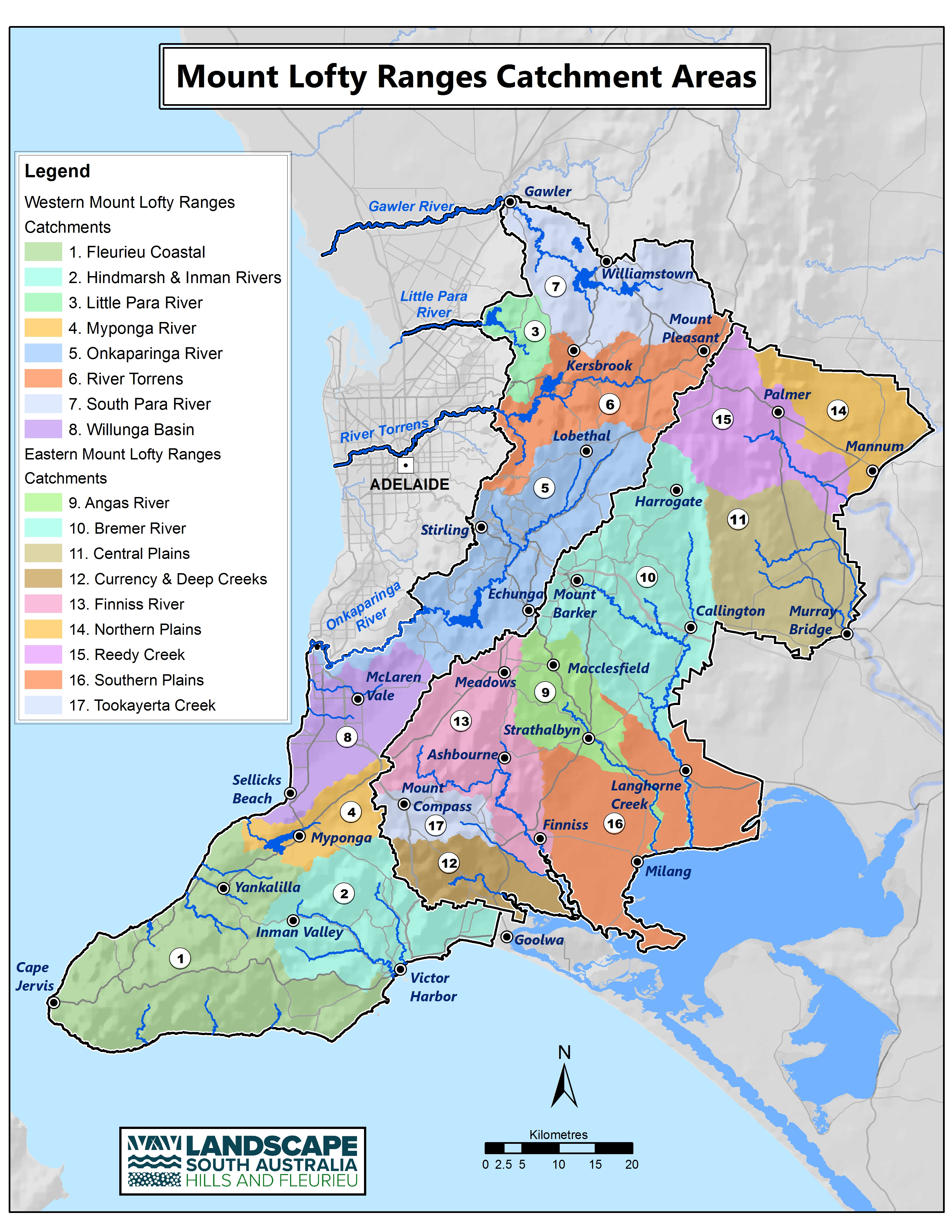 Mount Lofty Ranges Catchment Areas
