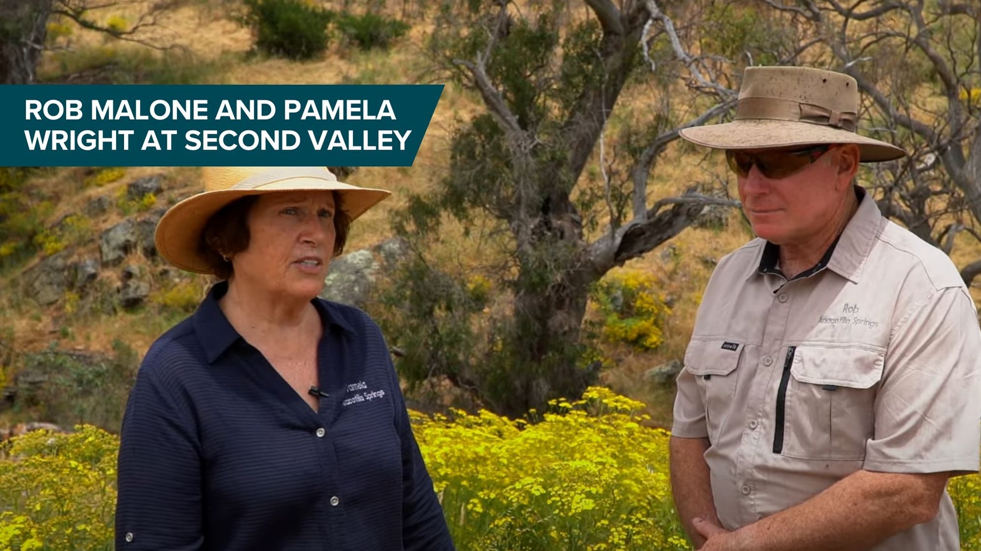 Regen Ag Rob Malone and Pamela Wright at Second Valley